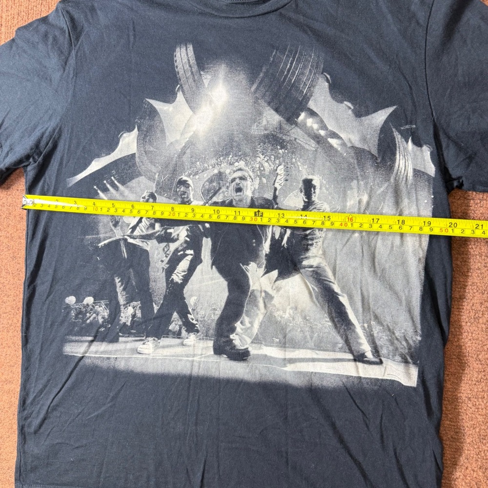 Edun Live U2 360 Tour Graphic T-Shirt Mens Large Black African Cotton Rock Band - Picture 7 of 9